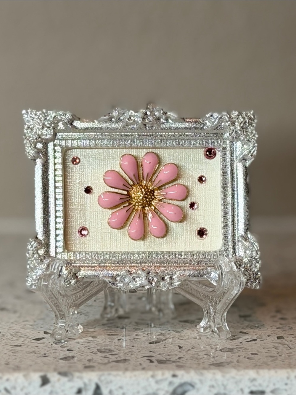 Set of 3 Mini Framed Flower Magnets with Easels - Picture 7 of 11